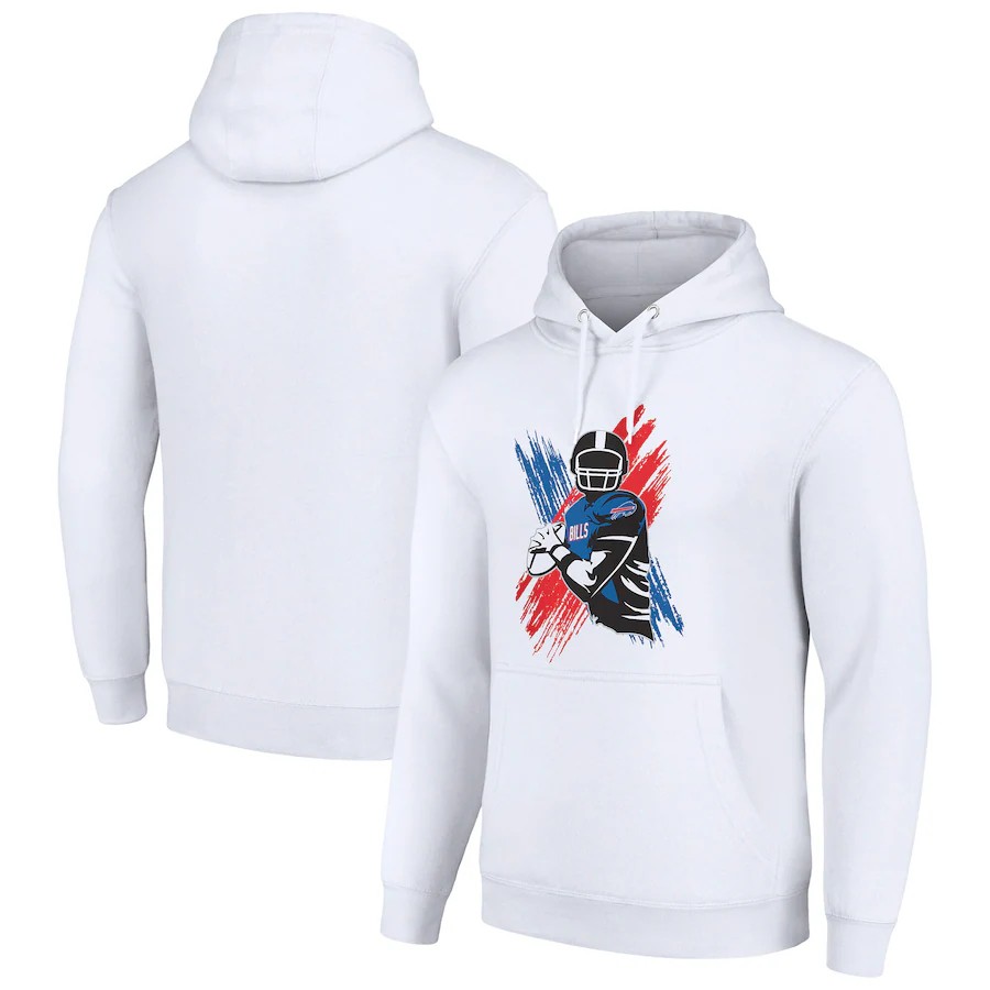 Men buffalo bills white NFL 2024 hoodie